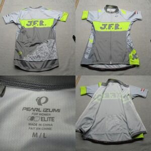 Pearl Izumi Cycling Jersey‎ Womens M / Large Gray Elite JFR Full Zip Raglan